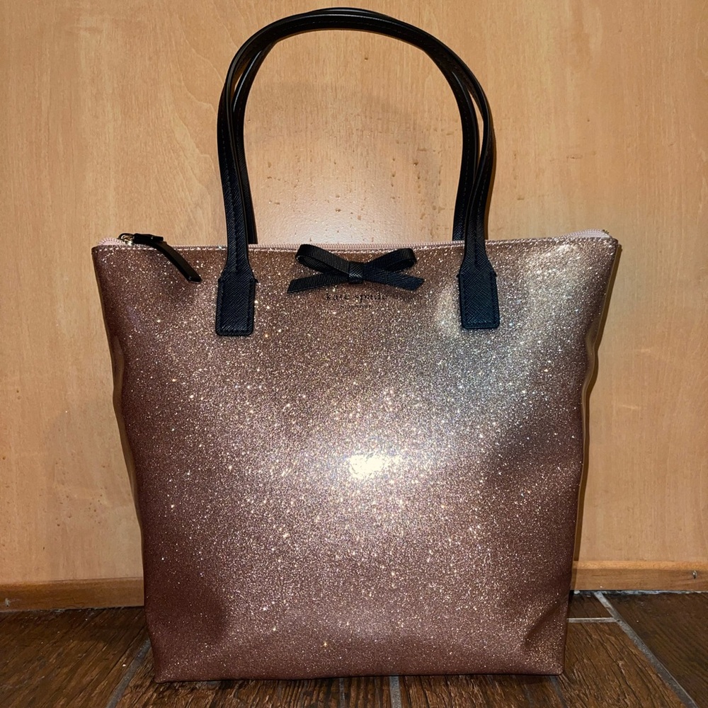 Sparkle rose gold Kate Spade purse